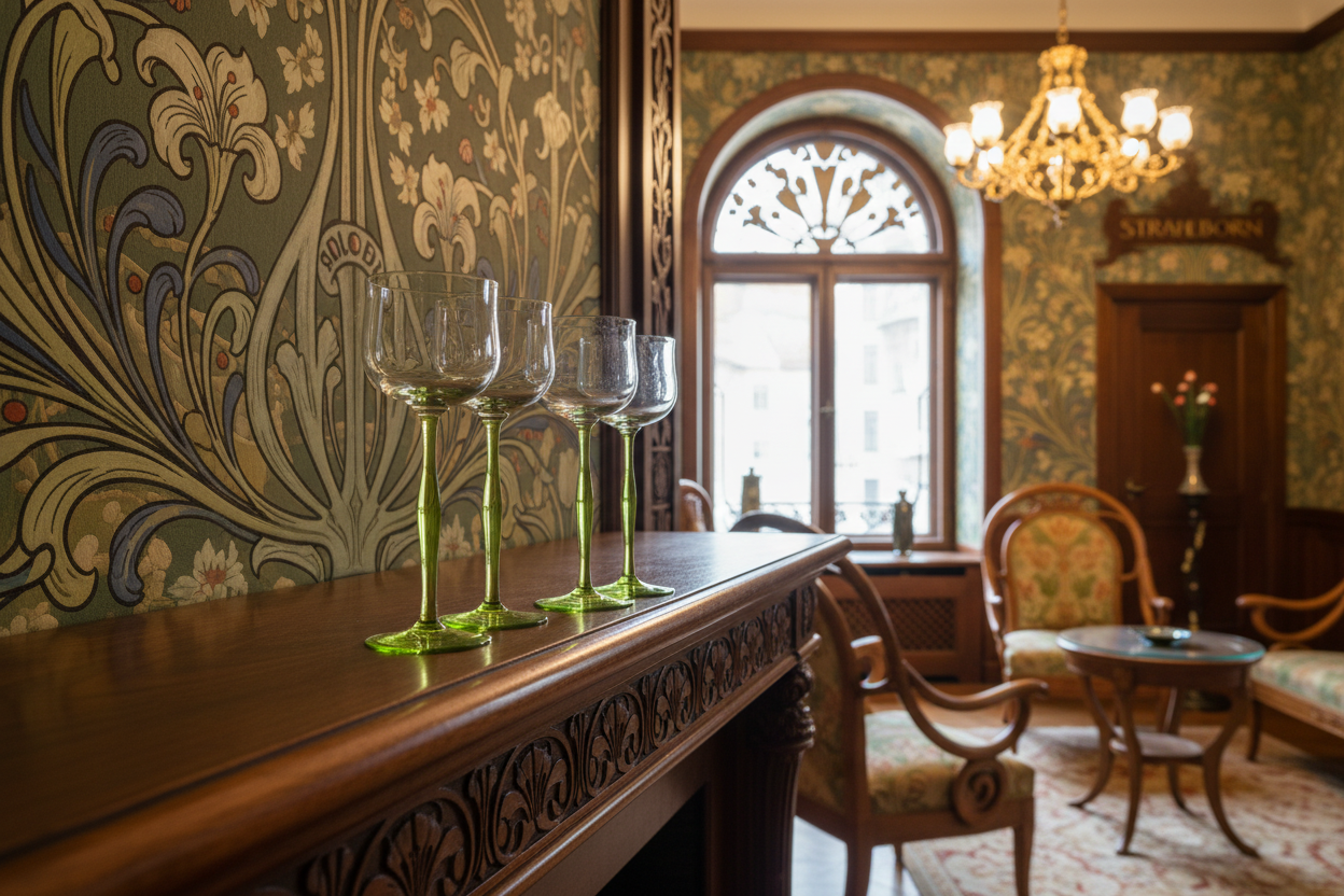 Peter Behrendt Wein Stilgläser frühes 20. Jhd. 5er Satz